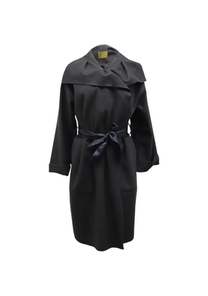 Lanvin Pre-Owned shawl detachable-belt coat - Black