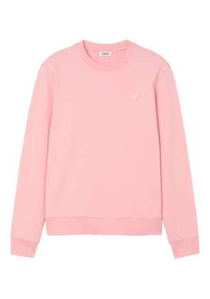 SANDRO heart-motif sweatshirt - Pink