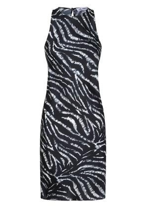 The Attico zebra-print mini dress - Black