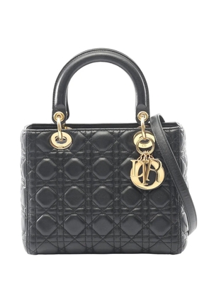 Christian Dior Pre-Owned 2010-2026 Medium Lambskin Cannage Lady Dior handbag - Black