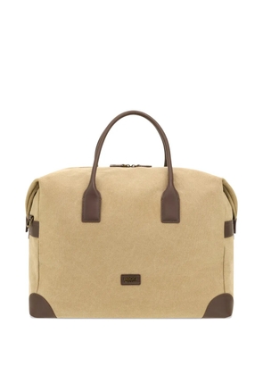 Boggi Milano zipped travel holdall - Neutrals