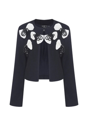 PatBO Grace beaded-appliqué jacket - Blue