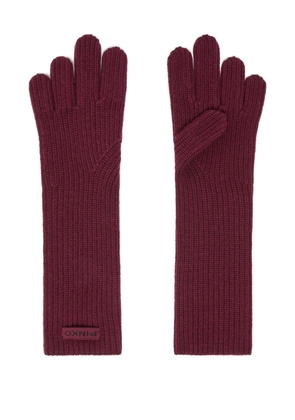 PINKO ribbed gloves - Red