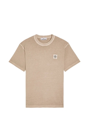 Stone Island ringer patch T-shirt - Neutrals