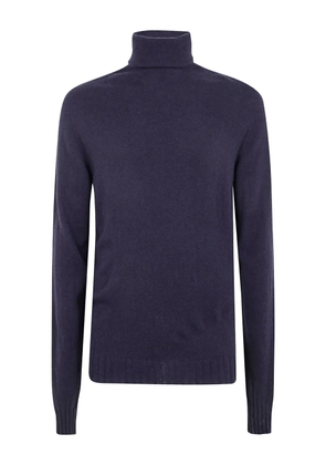 MD75 roll-neck knitted top - Blue
