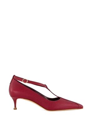Manolo Blahnik T-bar leather pumps - Red