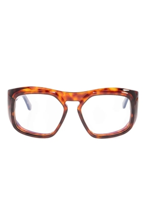 VALENTINO GARAVANI EYEWEAR rectangle-frame glasses - Brown