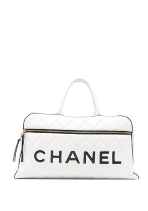 CHANEL Pre-Owned 1994-1996 large Trapuntata top-handle holdall - White