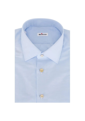 Kiton button-down-collar shirt - Blue