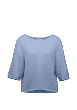 Allude boatneck knitted sweater - Blue