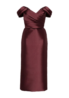 Amsale off-the-shoulder cocktail dress - Red