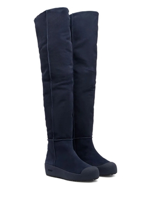 Bally over-the-knee suede boots - Blue