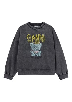 GANNI graphic-print sweatshirt - Grey