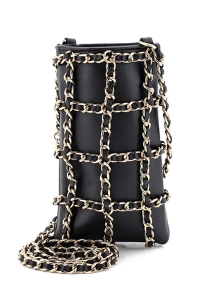 CHANEL Pre-Owned Tech Me Out With Chain Lambskin clutch bag - Black