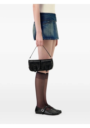 Coperni panelled denim mini straight skirt - Blue