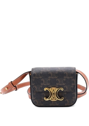 Celine Pre-Owned Triomphe Triomphe Coated Canvas Mini shoulder bag - Brown