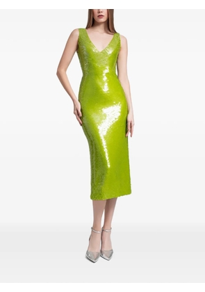 Gemy Maalouf fitted sequins midi dress - Green