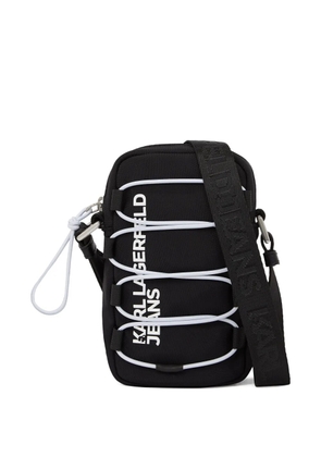Karl Lagerfeld Jeans string utility phone pouch - Black