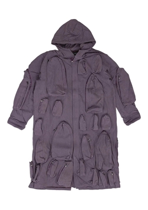 Who Decides War zipped pocket coat - Purple