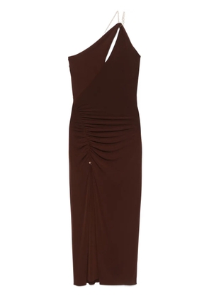 NISSA halterneck midi dress - Brown