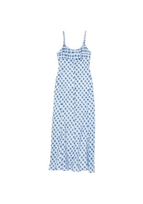 SANDRO Colette gingham maxi dress - Blue