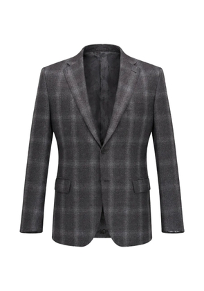 Brioni plaid v-cut lapels jacket - Grey