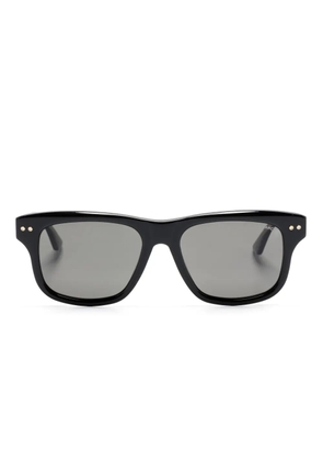 Montblanc logo-engraved square-frame sunglasses - Black