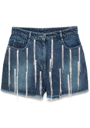 Patrizia Pepe rhinestone-embellished shorts - Blue