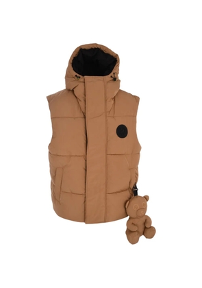 BARROW hooded puffer gilet - Neutrals