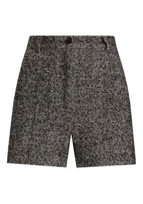 Dolce & Gabbana herringbone tweed shorts - Black