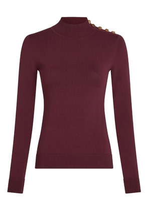 Karl Lagerfeld mock-neck knitted top - Red