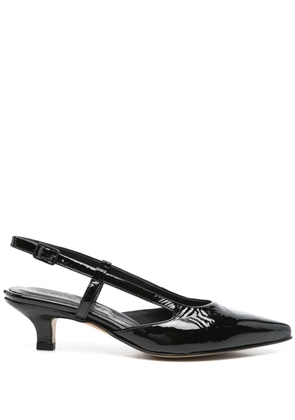 Pomme D´Or 40mm patent slingback pumps - Black