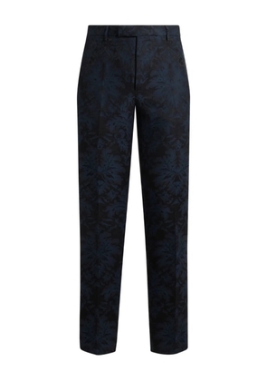 ETRO floral-jacquard trousers - Blue