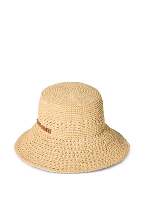 Miu Miu woven raffia bucket hat - Neutrals