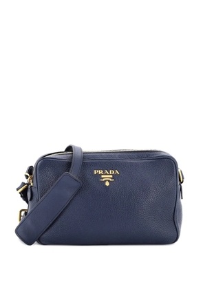Prada Pre-Owned Double Zip Camera Bag Vitello Phenix Medium crossbody bag - Blue
