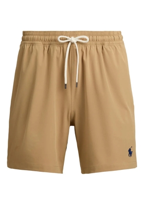 Polo Ralph Lauren drawstring embroidered swim shorts - Neutrals