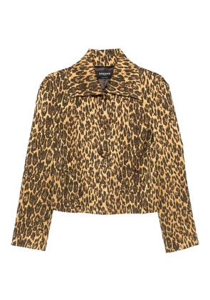 Rochas animal-print jacket - Brown