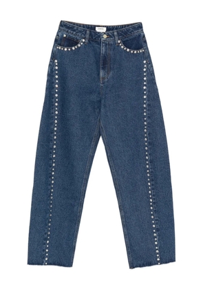 SANDRO frayed-hem trousers - Blue