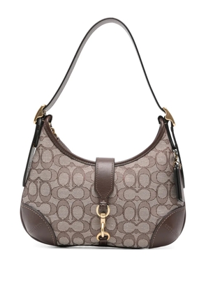 Coach Hamptonspatterned buckle shoulder bag - Brown