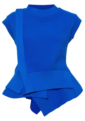 sacai layered sleeveless knit top - Blue