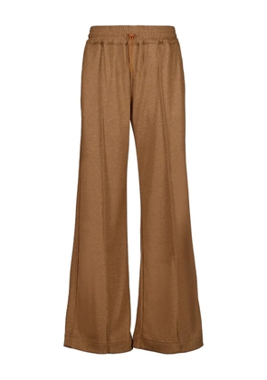120% Lino drawstring teddy trousers - Brown