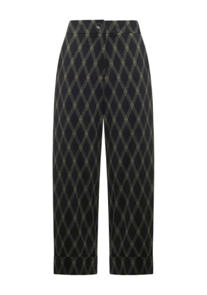 Pierre-Louis Mascia diamond-pattern trousers - Black