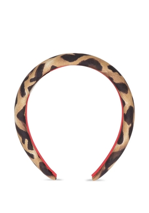 FENDI Fendi Leo animalier-print headband - Brown