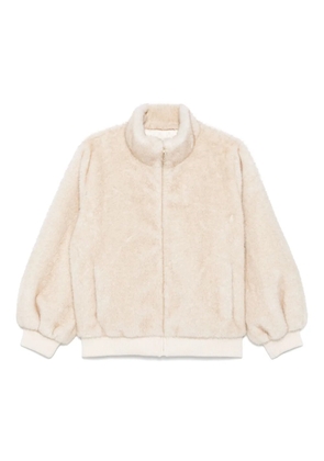 SANDRO zip-up bomber jacket - Neutrals