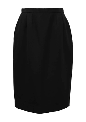 Christian Dior Pre-Owned wool pencil skirt - Black