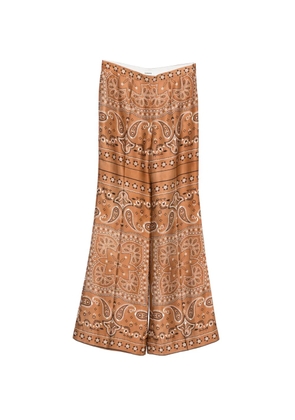 SANDRO paisley-print palazzo pants - Brown