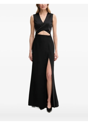 Sandro Ferrone cut-out V-neck maxi dress - Black