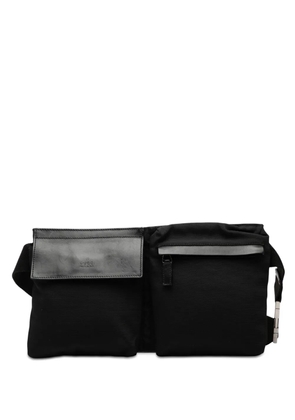 Gucci Pre-Owned 2000-2015 Nylon Double Pocket belt bag - Black