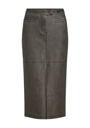 Karl Lagerfeld Jeans distressed split-front skirt - Black