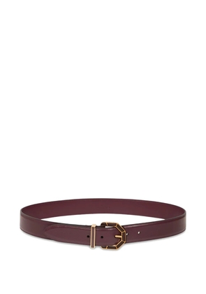ETRO geometric-buckle leather belt - Red